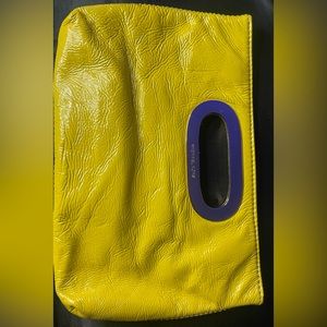 MICHAEL KORS Yellow Serpent Clutch